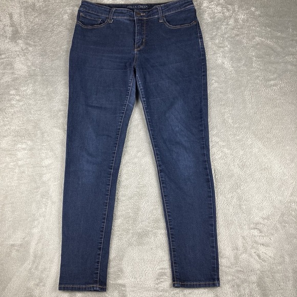 Falls Creek Denim - Falls Creek Jeans Women's 12 Blue Medium Wash Skinny Stretch Tapered
